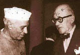 Le Corbusier with Pt Jawaharlal Nehru