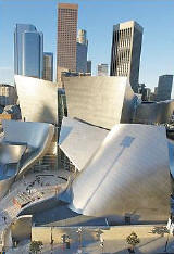 Swoops of stainless steel distinguish the new Walt Disney Concert Hall, designed by renowned architect Frank Gehry. The project was long delayed amid criticism that it was too artsy and costly.